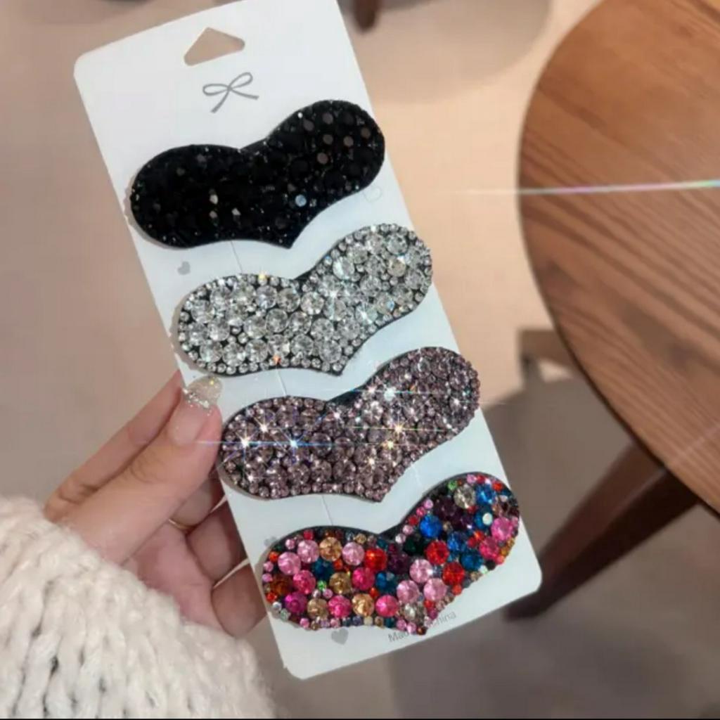 Kẹp Tóc Đính Đá Hình Ngôi Sao Năm Cánh Phong Cách Hàn Quốc Cao Cấp Cho Nữ