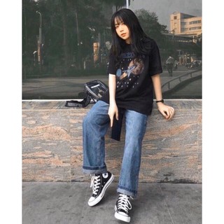 Quần jeans Ống Rộng Phong Cách