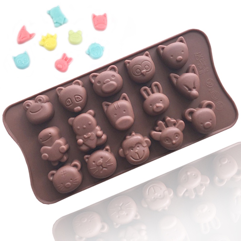 Khuôn Silicon Làm Thạch Kẹo ⚜️FREESHIP⚜️Khuôn Silicon Rau Câu, Socola Hình Mặt Thú