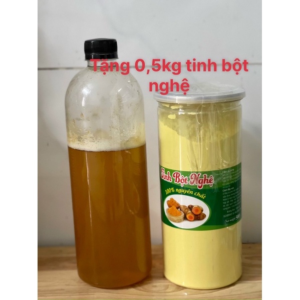 Mật ong rừng Kon Tum(1lít tặng 1/2kg tinh bột nghệ)