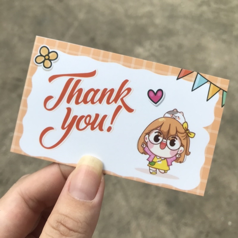 Combo 100 cái  thankyoucard, thiệp cảm ơn, Thẻ cám ơn có sẵn,mẫu thiệp viết tay, Giấy bìa cứng cán màng size 9x5.5cm