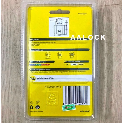 Ổ khóa bấm Yale Y120B/50/127, loại khóa chống trộm cao cấp của Mỹ- NPP AALock