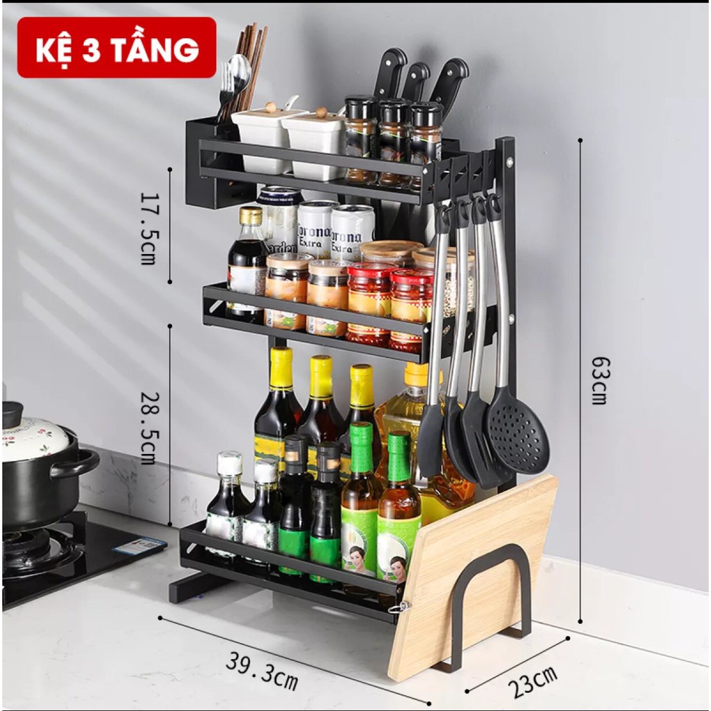 Kệ nhà bếp đa năng Kosko inox 304 kệ để đồ, kệ 2 tầng ,kệ 3 tầng