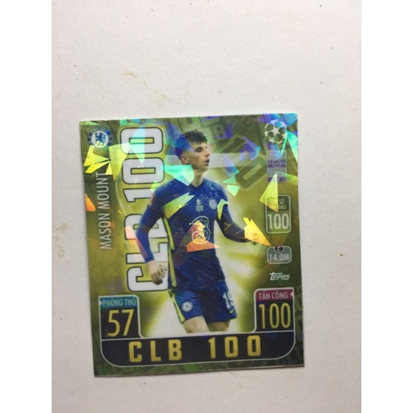 Lẻ thẻ cầu thủ bóng đá match attax Chelsea mùa giải 2021/22 size poca