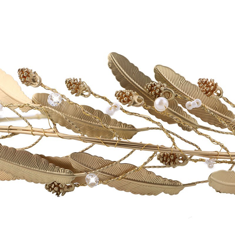 Băng đô cài tóc hình vương miện phong cách Vintage cho cô dâu