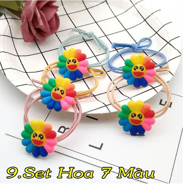 Set 5 dây buộc tóc nhiều mẫu cho bé