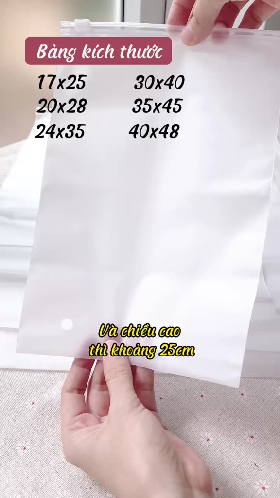 Túi zip mờ đựng quần áo đựng đồ du lịch, quần áo ,đồ lót ,áo khoác chất liệu nhựa PE cao cấp 344 | BigBuy360 - bigbuy360.vn