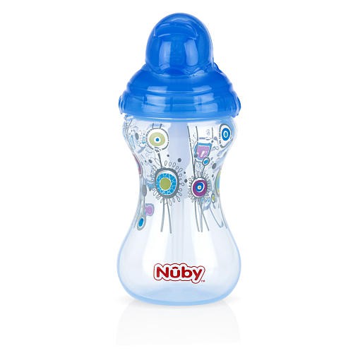 Bình uống nước Nuby ống hút Silicone, dung tích 300ml-10241