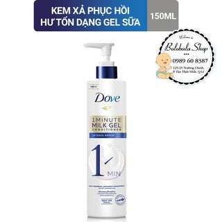 Kem xả Dove phục hồi hư tổn 1 phút dạng gel sữa dưỡng 150ml