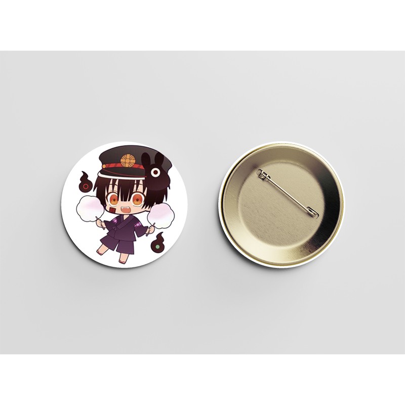 (nhiều mẫu) Huy hiệu cài áo IN HÌNH ibaku Shounen Hanako-kun Ác quỷ trong nhà xí anime chibi