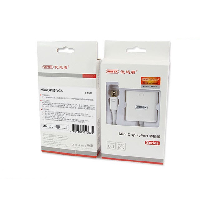 CÁP chuyển MMACBOOK Mini Displayport to VGA Unitek Y-6336