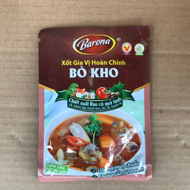 [80 g] Túi Xốt Gia Vị Hoàn Hảo Bò Kho Barona