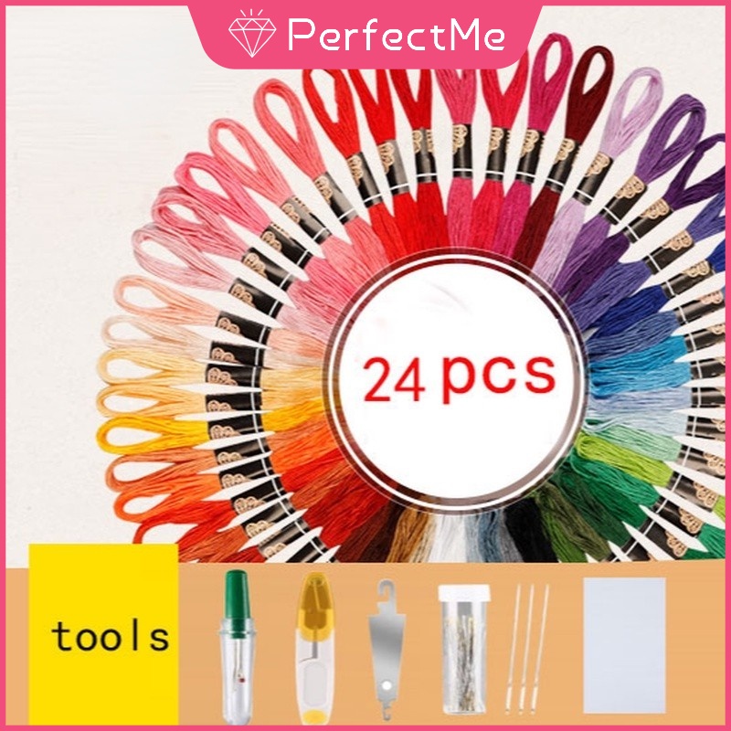 Set 24/50/100 Chỉ Thêu Nhiều Màu Sắc