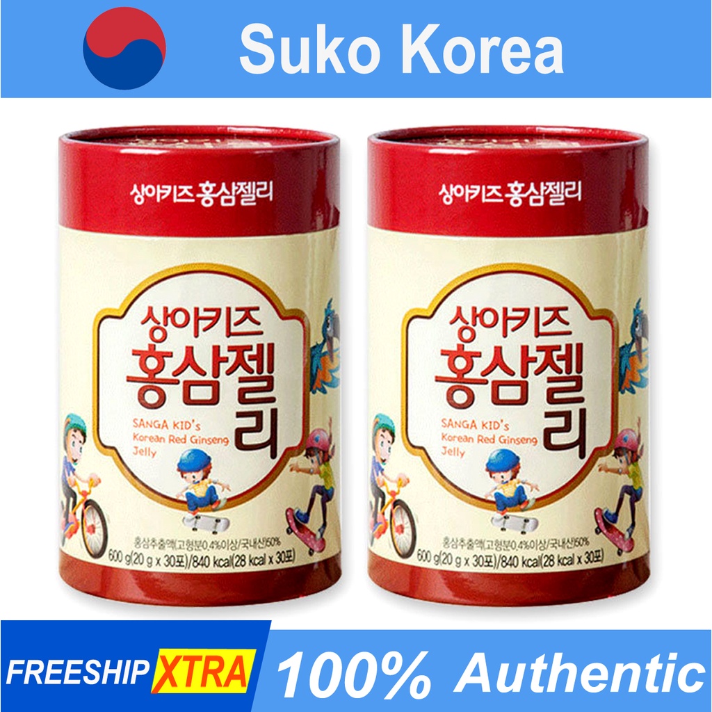 Thạch hồng sâm Baby Sanga Kid's korean red ginseng jelly Hàn Quốc hộp 600g 30 gói
