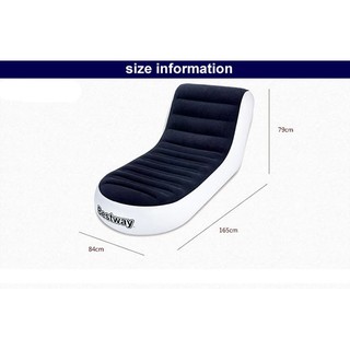 Ghế hơi tựa lựng Bestway 165 79cm cao cấp + bơm máy + vỉ miếng vá keo vá