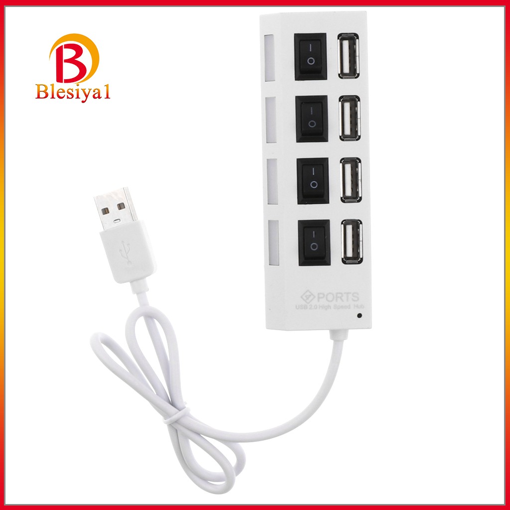 Bộ Chia 4 Cổng Usb 2.0 Tốc Độ 480mbps Cho Pc Laptop Có Công Tắc On / Off