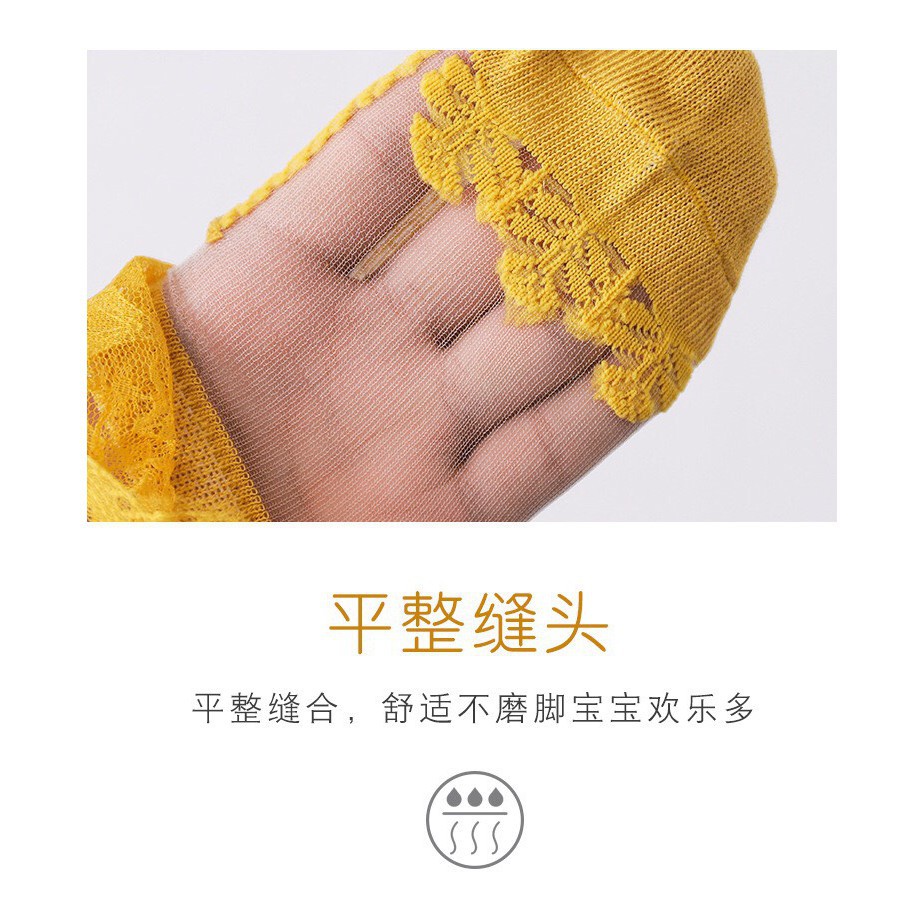 E179💝Tất công chúa chất liệu cotton cổ ren phong cách Hàn cho bé gái