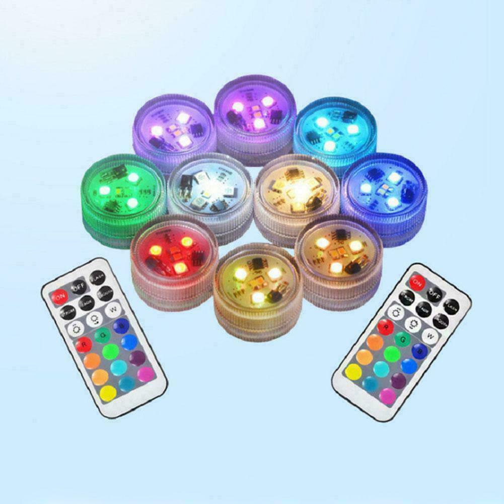 Waterproof LED Diamond Night Light Knob Luminous Diving Light RGB Swimming Control 2 Pool With D7B8