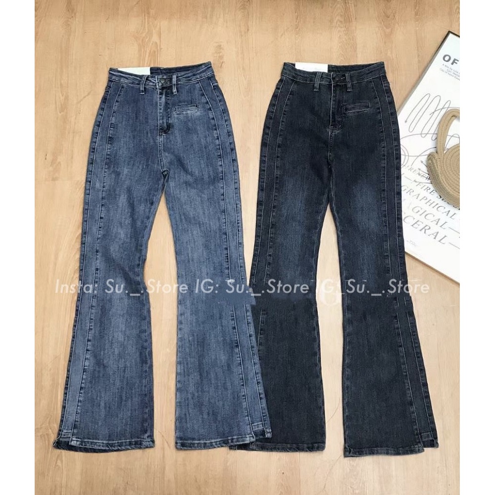 Quần jeans ống loe trơn túi trước Q437 SUSTORE
