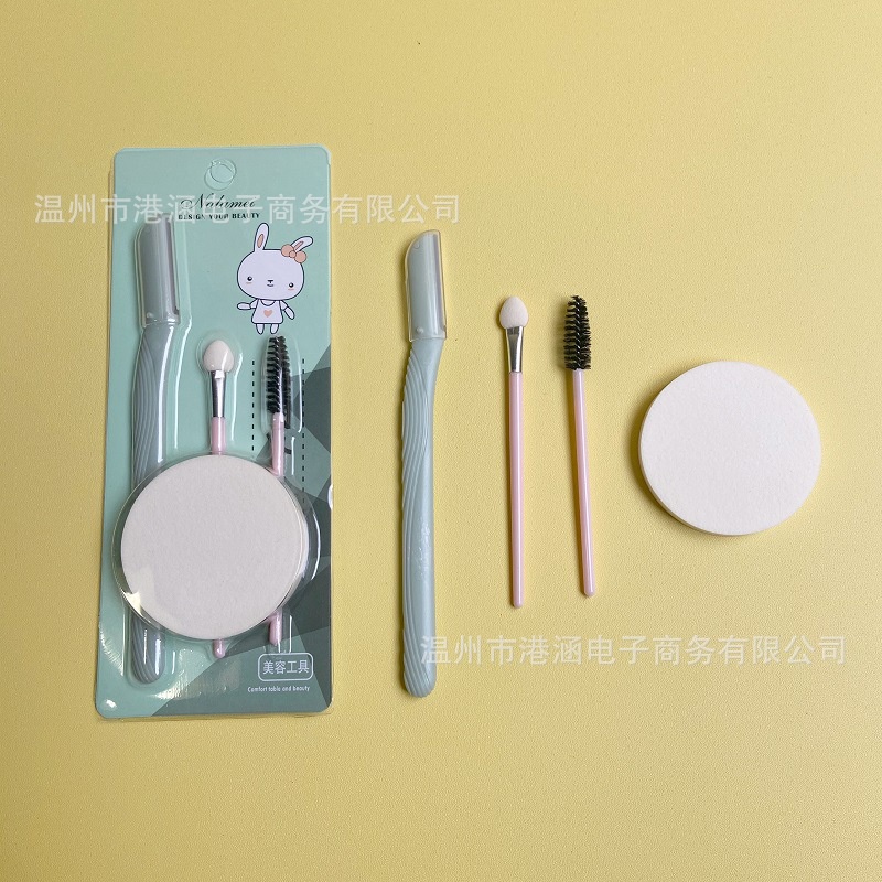 Set 4 món dao cạo lông mày - Bộ trang điểm mini 4 chi tiết cho nữ