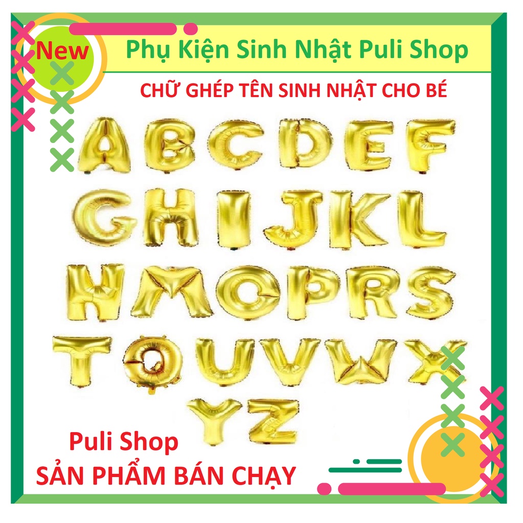 CHỮ BONG BÓNG GHÉP TÊN TRANG TRÍ SINH NHẬT