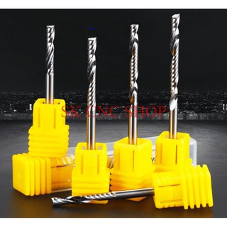 Mũi dao CNC 1 me xoắn - 10 cái - chuyên gỗ - 3.175mm - SK CNC SHOP