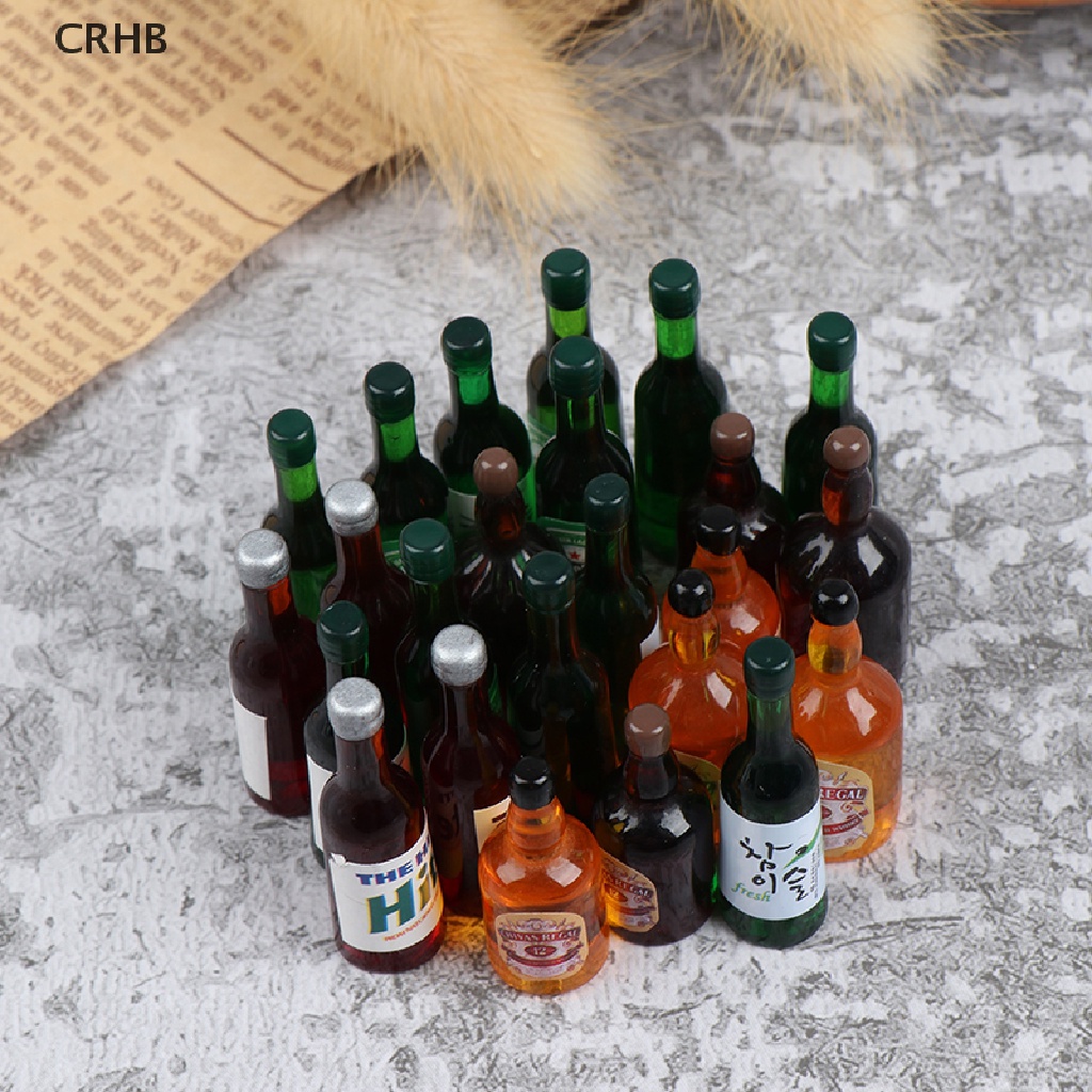Bộ 8 Chai Rượu Mini Tỉ Lệ 1: 12 Dùng Trang Trí Nhà Búp Bê Mới