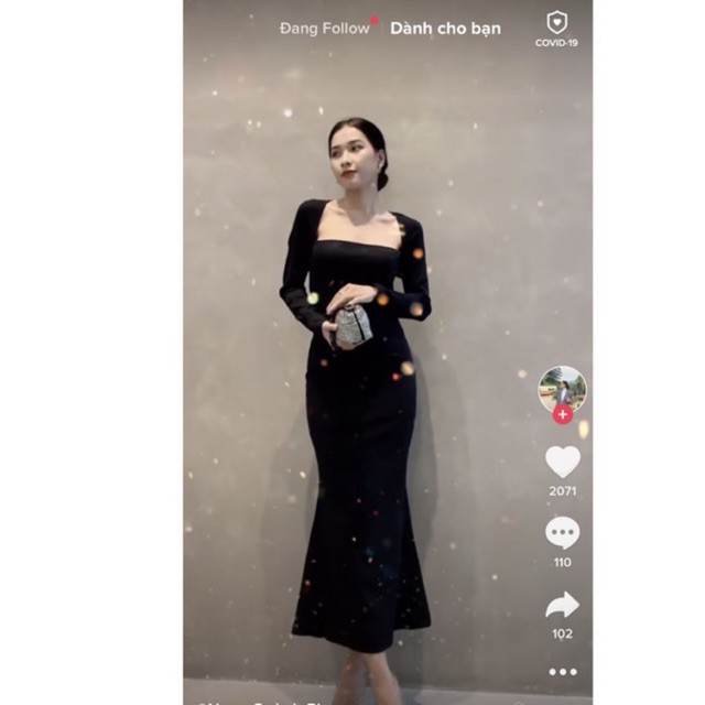 Đầm đuôi cá tay dài