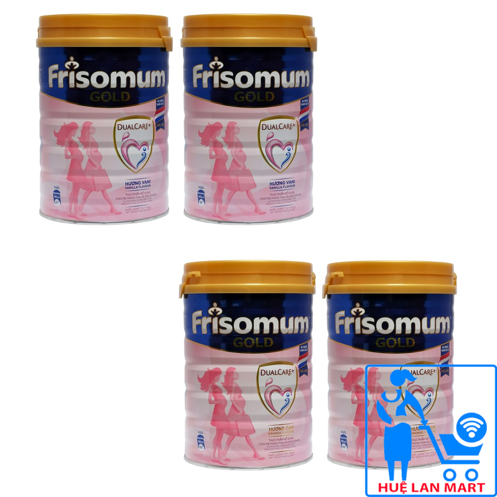 [CHÍNH HÃNG] Combo 2 Hộp Sữa Bột Frisomum Gold Dualcare+ Hương Vani/Cam Hộp 900g (Dành cho mẹ mang thai và cho con bú)