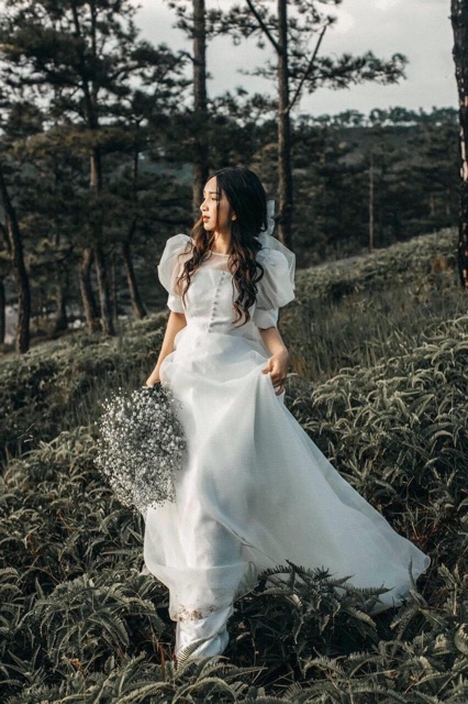 KÈM ẢNH/VIDEO THẬT - Đầm Maxi xoè tay phồng kết ngọc Siêu Sang -MS86Y- Size M/L đến 57kg | BigBuy360 - bigbuy360.vn