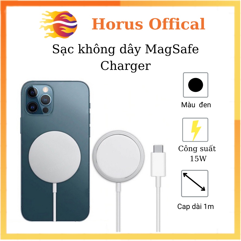Sạc Không Dây MagSafe Từ Tính 15W CW29 Cho Iphone 11,12, 12pro, 12pro max - Bảo Hành 12 Tháng