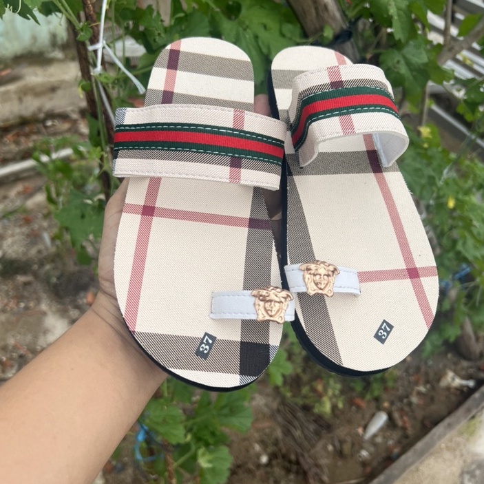 Dép xỏ ngón sọc vàng nữ size 34 đến 42