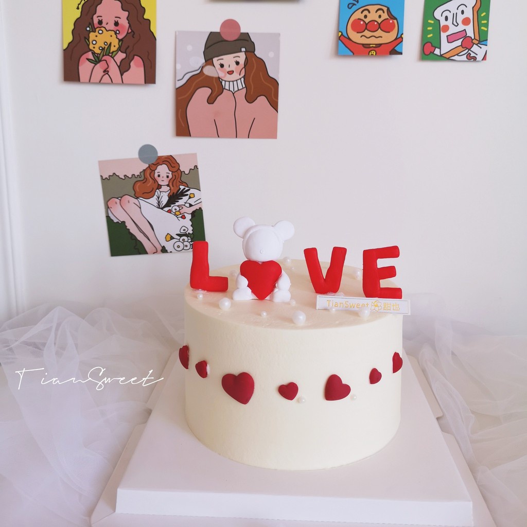 Gấu Bông Bằng Nhựa Dễ Thương Dùng Trang Trí Bánh Kem