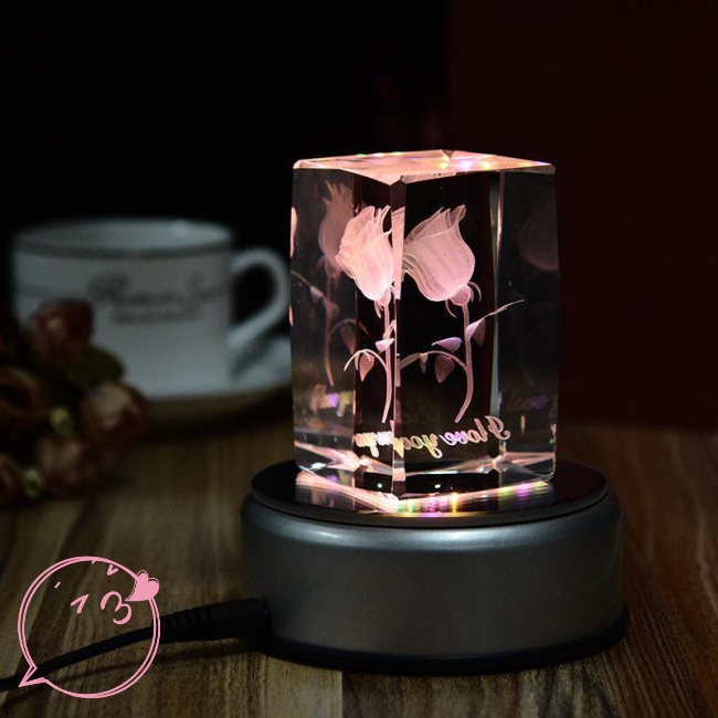 Đế Đèn LED 4 Bóng Hình Tròn Bằng Thủy Tinh Trong Suốt Chuyên Dụng Cho Trưng Bày Cocktail
