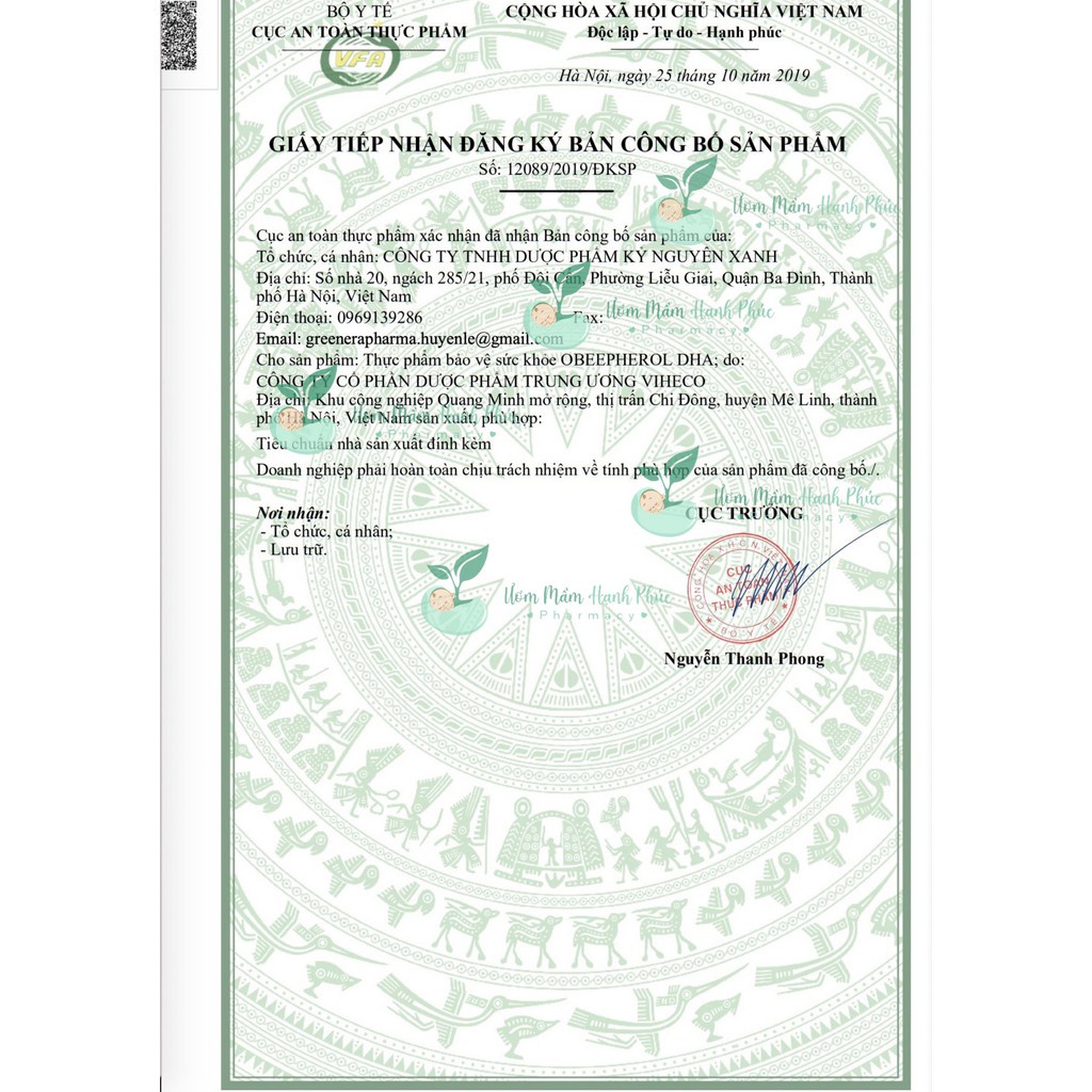 Vitamin E 400 IU Obeepherol DHA  thực phẩm bảo vệ sức khỏe