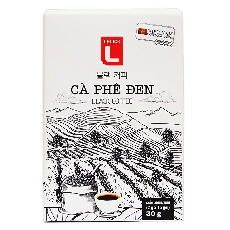 Cà Phê Hòa Tan Đen Choice L 2G (Hộp 15 Gói)