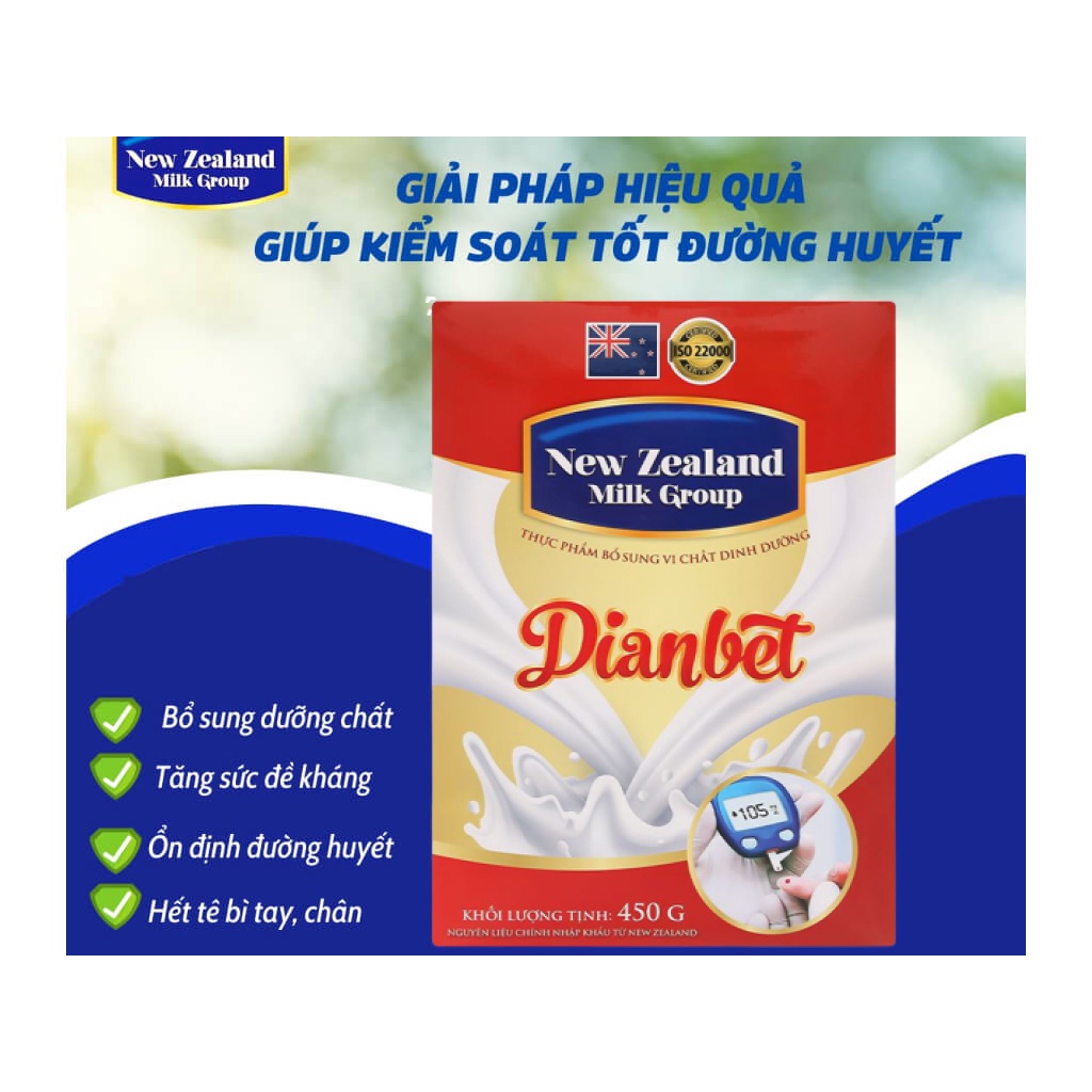 [ Giảm Sốc ] Sữa bột New Zealand Milk Dianbet,Gastro hộp 400g_450g [cho người lớn]