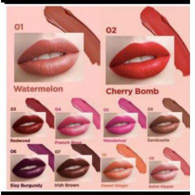 (hàng Mới Về) Son Môi Shannen Màu Lì Không Dính 4 Màu Tùy Chọn | BigBuy360 - bigbuy360.vn