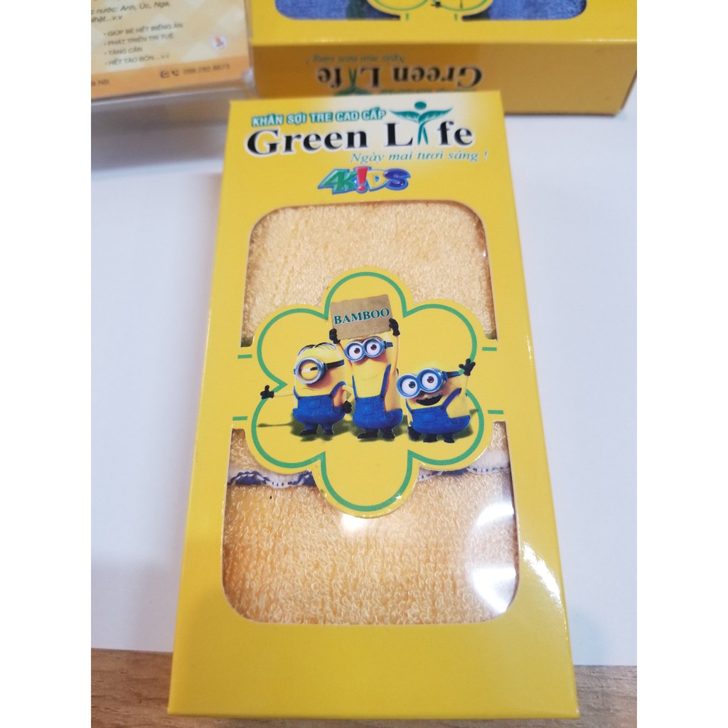 Khăn mặt trẻ em sợi tre Green Life[Cao Cấp]