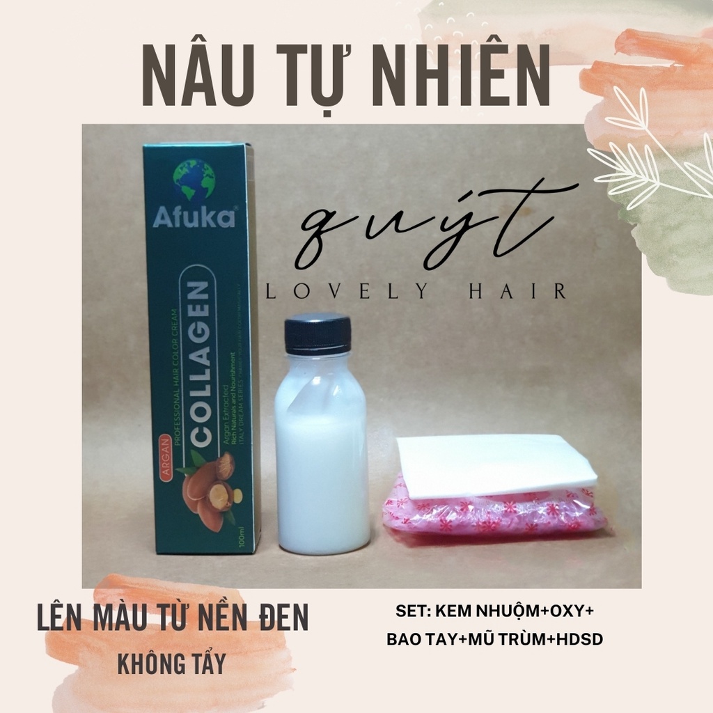 Q8 thuốc nhuộm tóc NÂU TỰ NHIÊN-TẶNG OXY- SIÊU MỀN MƯỢT