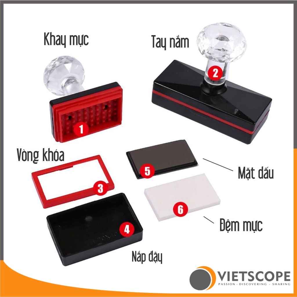 Con Dấu Flash Chữ Nhật In Logo, Tên Shop Đóng Dấu Lên Giấy, Carton Nhiều Size