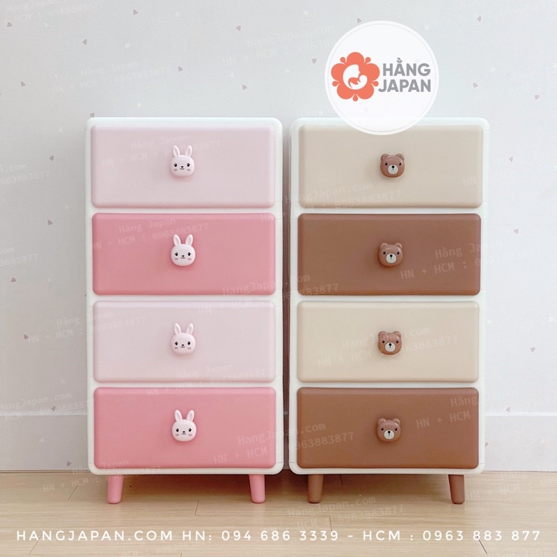 Tủ nhựa đa năng Gấu Thỏ Holla Cao Cấp