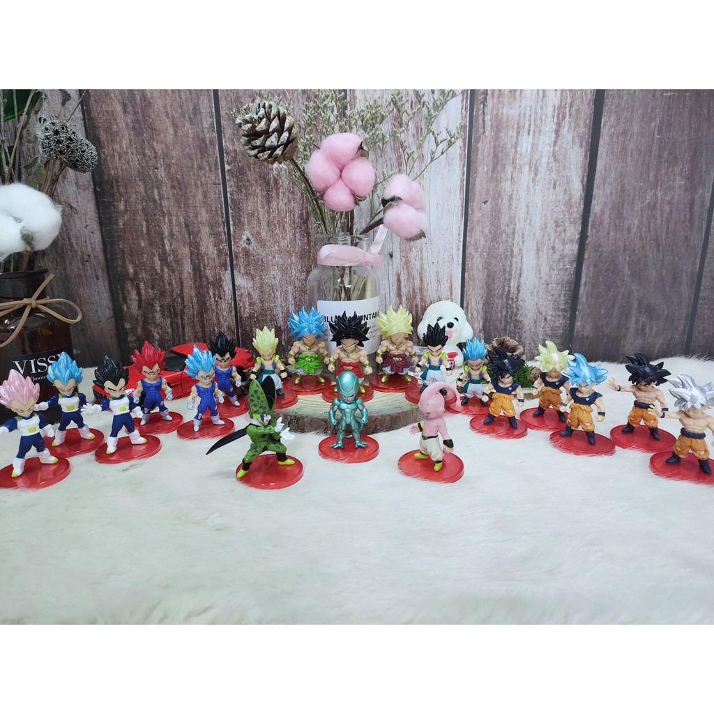 Mô Hình nhân vật Dragon Ball - Bộ 21 Nhân Vật  Sưu tầm, Trang trí bàn làm việc, case máy tính-Bảo Hành 12 Tháng