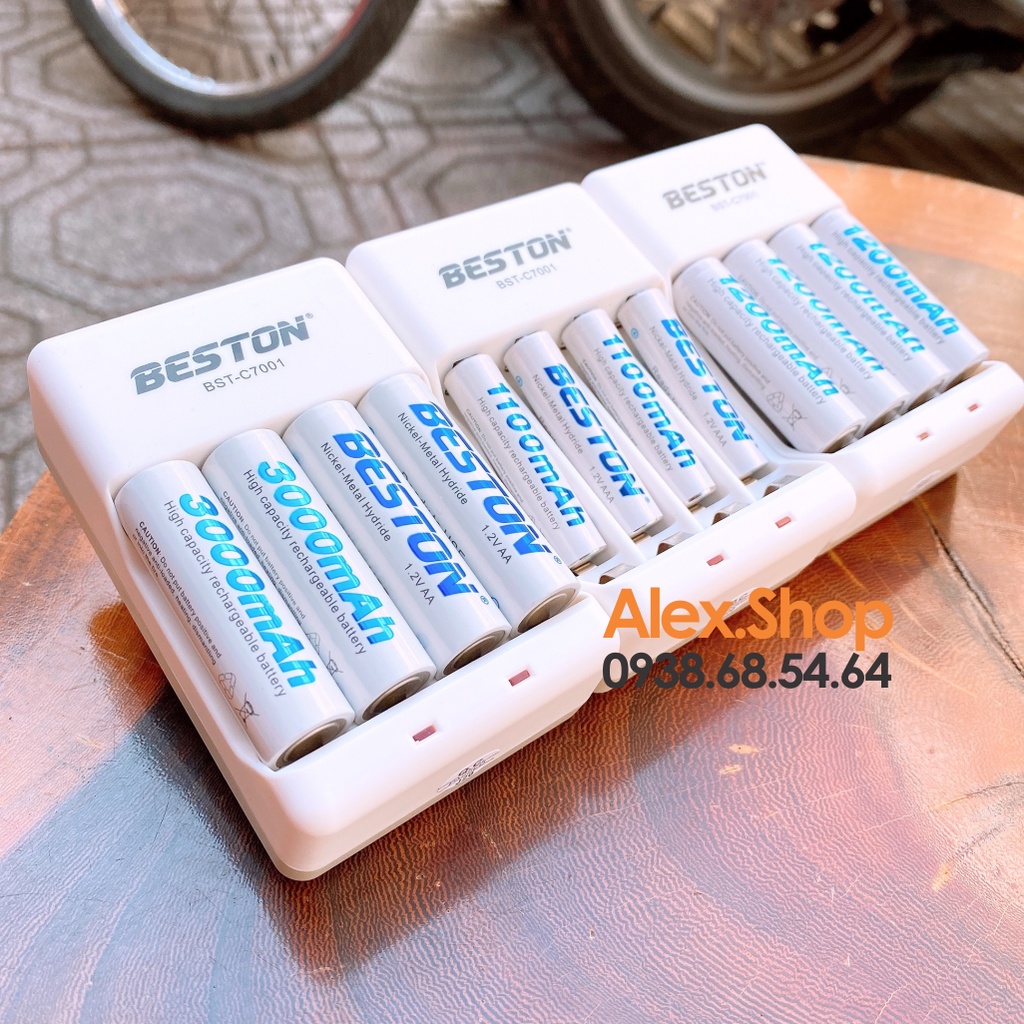 💥Xả Lỗ💥Bộ Pin Sạc BESTON AA/AAA 3300/3000/1200/1300/1100mAh Pin Sạc Hoặc Kèm Sạc