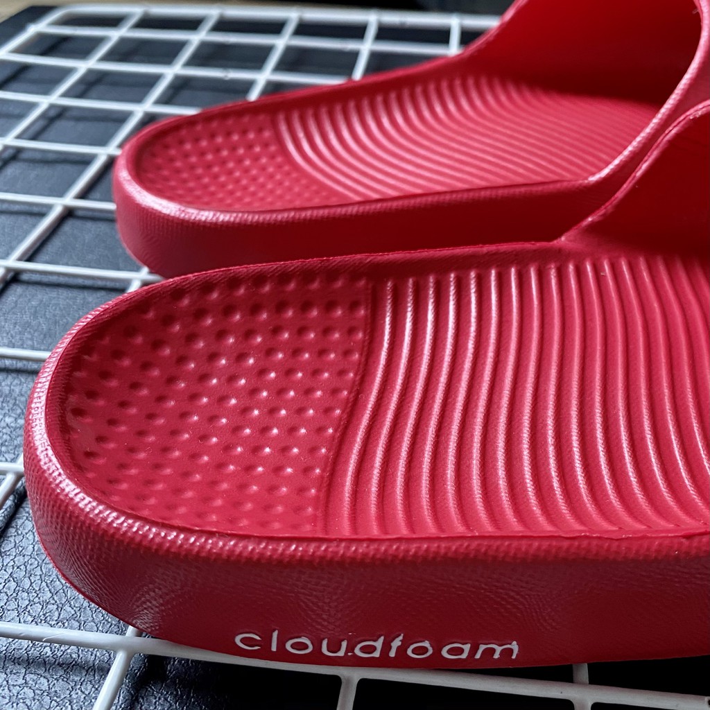 FULLBOX ( Hộp ADIDAS Đen ) - Dép Đúc Nam 3 Sọc Quai Ngang Hàng VNXK Mẫu 2020 ( Hình Thật ) - Dép Nam Đế Đỏ