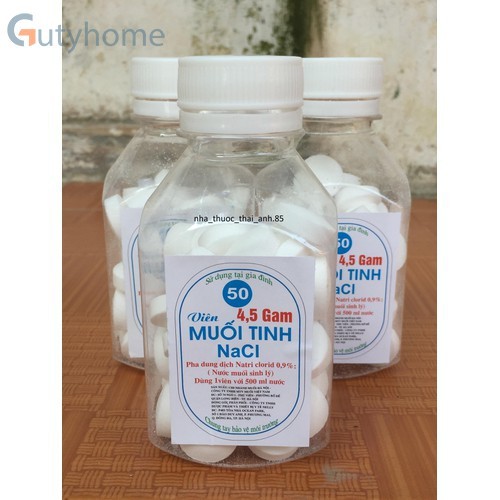 Viên muối tinh Nacl súc miệng lọ 50 viên