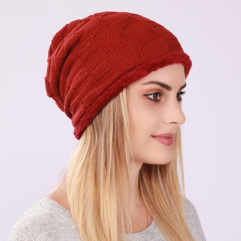 Mũ Beanie Dày Dặn Ấm Áp Thoải Mái Thời Trang Xu Hướng Cho Nữ
