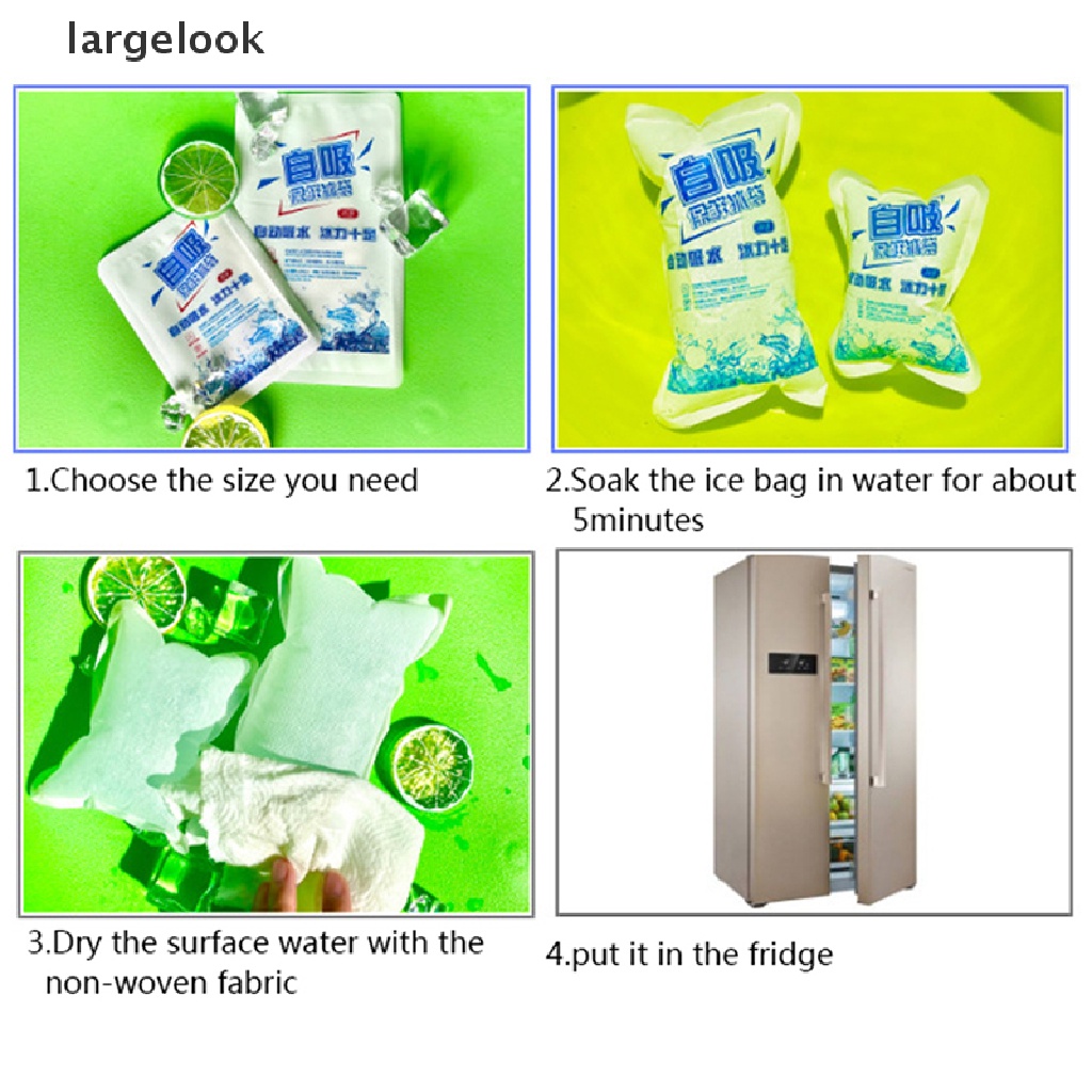 Bộ 10 Túi Gel Làm Lạnh Thức Ăn Có Thể Tái Sử Dụng ♨Nóng Bỏng