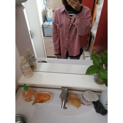 sơ mi ulzzang áo sơ mi nữ áo kiểu dáng Hàn Quốc sơ mi nhung rộng | BigBuy360 - bigbuy360.vn