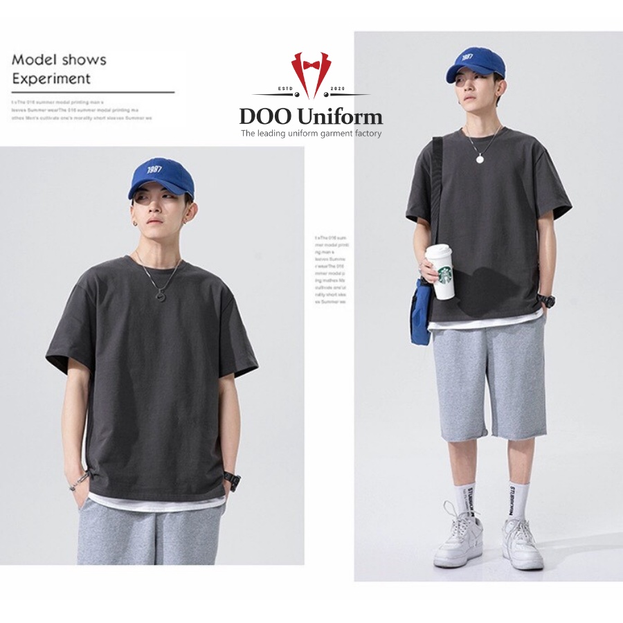 [DOO T-SHIRT] Áo Thun Màu Chuột Unisex Nam (Cotton 65/35)